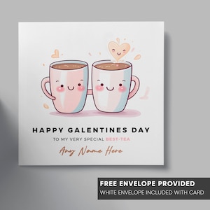 de la Saint-Valentin personnalisée | Meilleur jeu de mots | Carte Galentine | Meilleur ami de Bestie | Carte drôle de soeur d'âme d'humour | Saint-Valentin