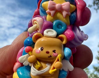 Kawaii Lighter Case – Baby OOZE Pal Poppy Honeybloom | Planet URSA – Cute Handmade Mini Bic OOAK Collectible