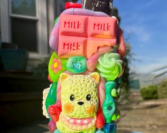 Estuche para encendedor Kawaii – OOZE Pal ZuZu / Planet BARK – Mini Bic adorable hecho a mano, pieza única de colección