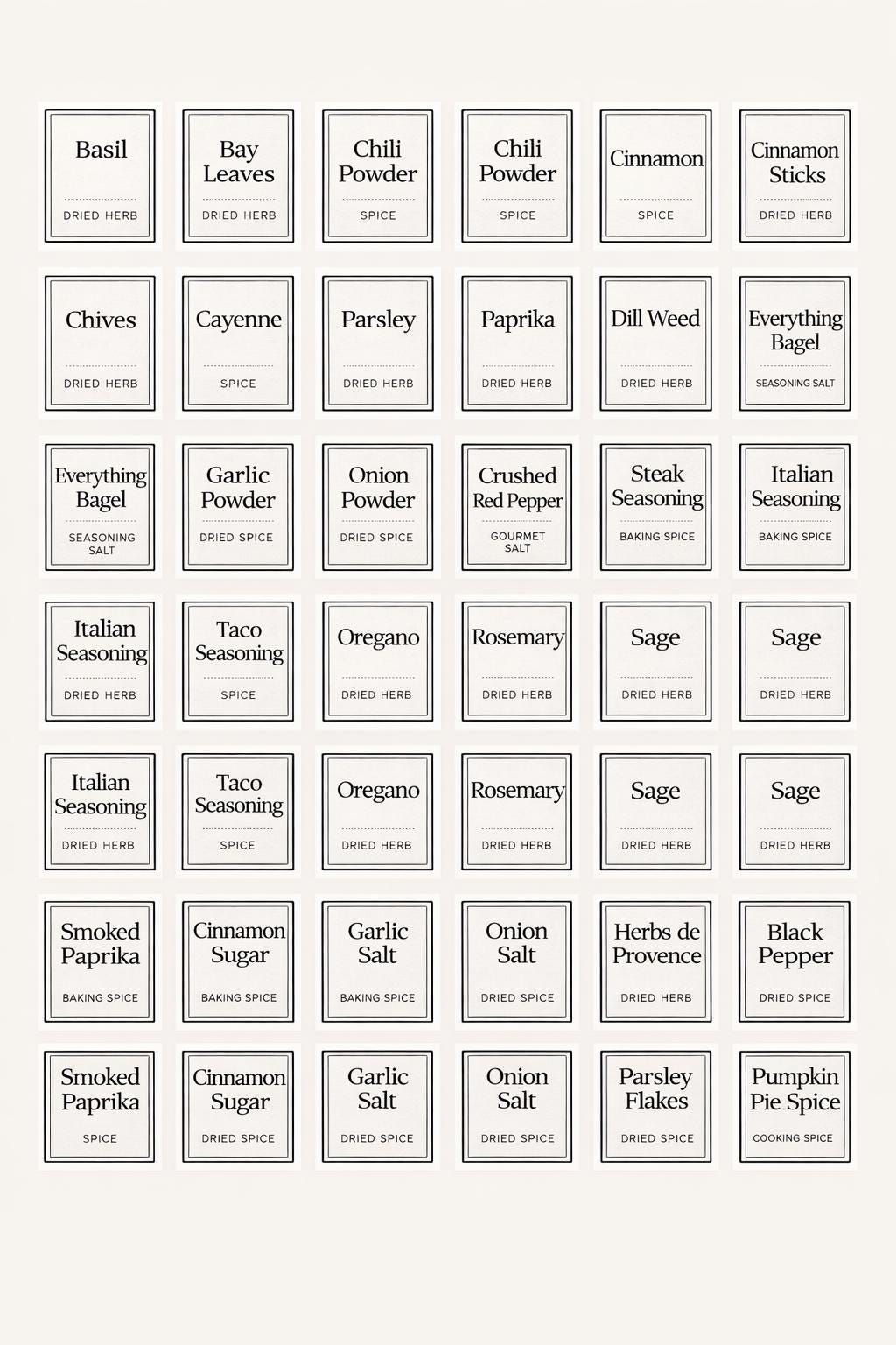 Minimalist Pantry Labels for Kitchen Organization, Custom Labels for ...