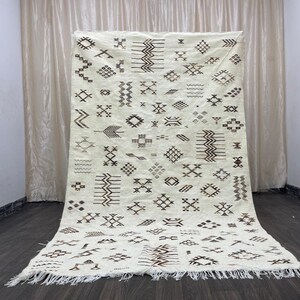Natürliche Wolle Einzigartiges Berber Design, Berber Teppich, Warme Farben, Handgemacht, Marokkanische Dekoration, Tribal Design, Kunststücke, Wohnzimmer Teppich