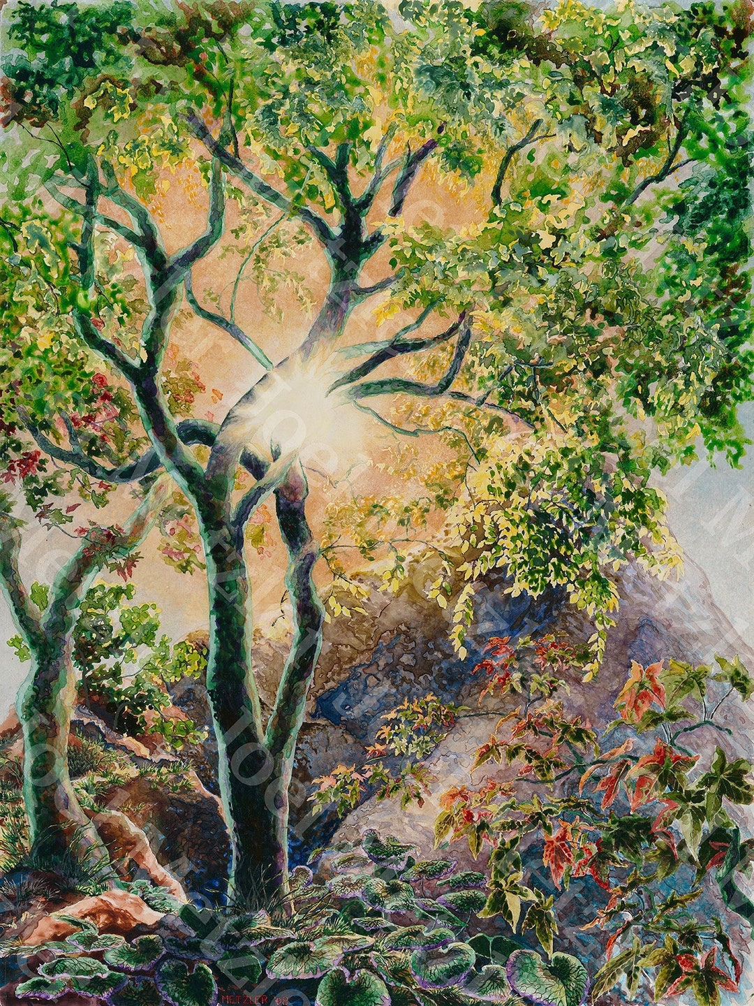 Art Print of an Original Acrylic Landscape Painting | Detailed Nature ...