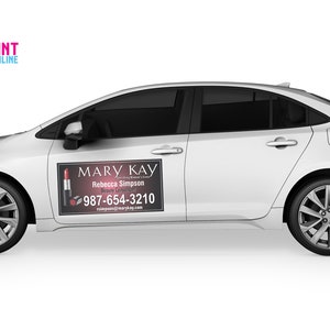 Mary Kay Car Magnet 24&quot;W x 12&quot;H Customize with YOUR name! Style B