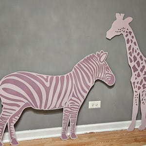 Safari feestartikelen zebra's en giraffen - DIGITAAL BESTAND