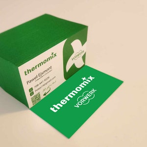 500 x THERMOMIX 32PT GRUBEJ wizytówki z kodem QR