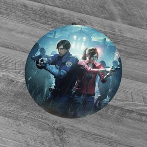 Anpassade Resident Evil och Dino Crisis 3 i runda skräckklistermärken - Lady Dimitrescu, Ada Wong, Utbrott, Revelations, By, Biohazard RE 2 Remake