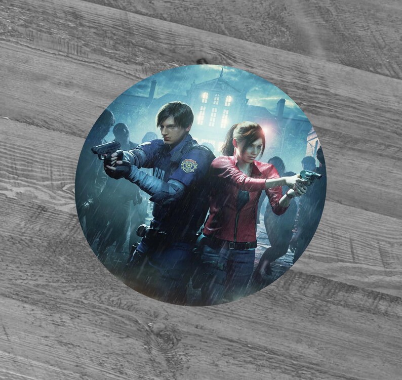 Anpassade Resident Evil och Dino Crisis 3 i runda skräckklistermärken - Lady Dimitrescu, Ada Wong, Utbrott, Revelations, By, Biohazard RE 2 Remake