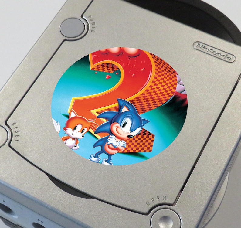 Gamecube Customization Sticker Custom Classic Sonic the Hedgehog (genesis, Game Gear, Sonic R, Sonic ...