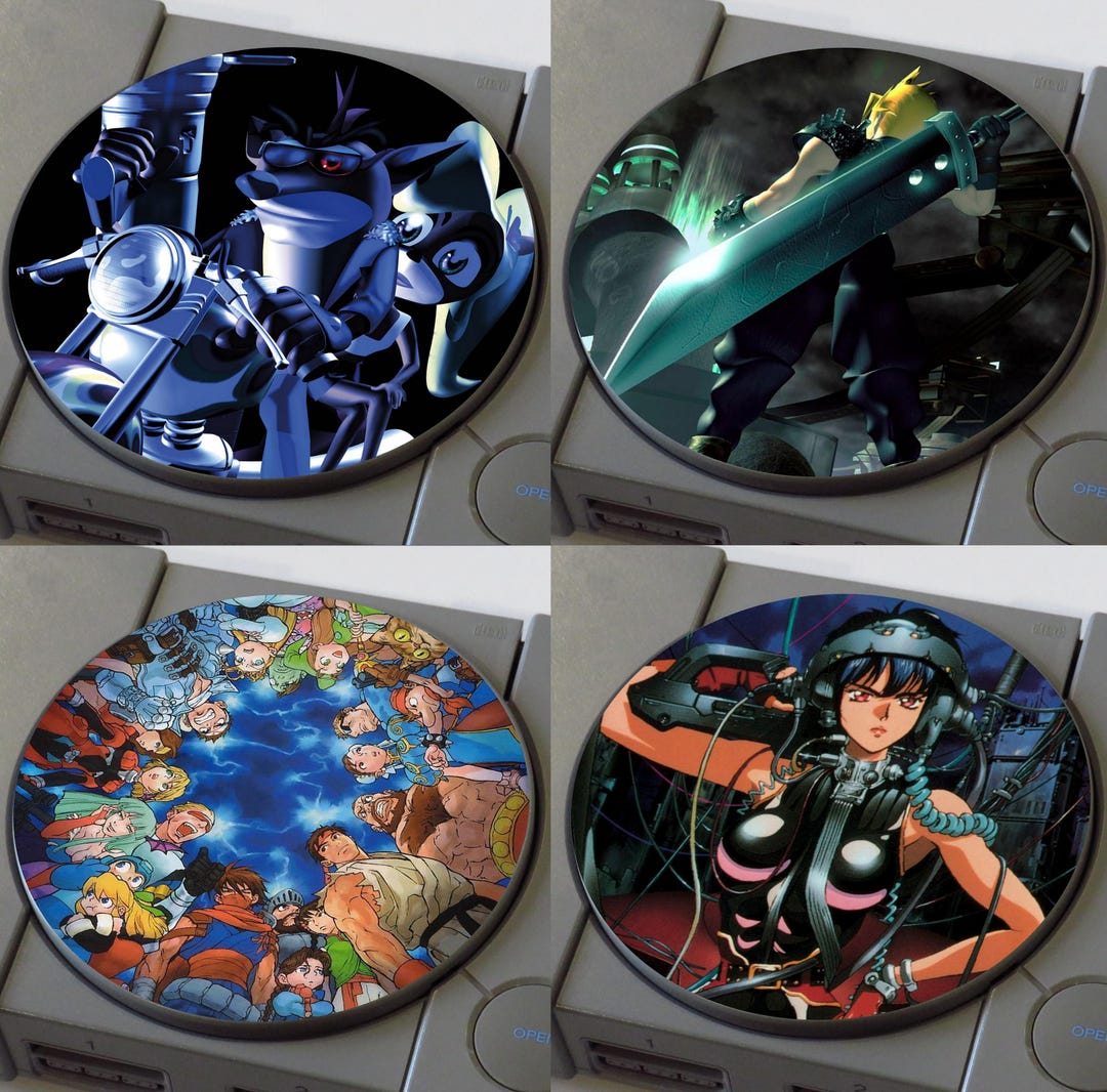 Ps1 Sticker Custom Playstation (PS1) Console Lid Stickers (crash Bandicoot, Final ...