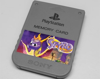 Custom Spyro the Dragon PlayStation Memory Card Stickers - You Pick!