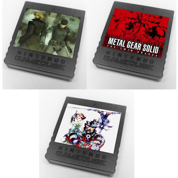 Custom Metal Gear Solid: The Twin Snakes Nintendo GameCube Memory Card Stickers