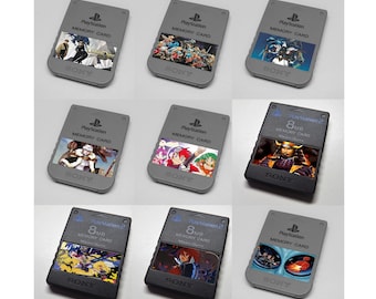 Custom Misc RPGs (Ogre Battle, Disgaea, Kessen, X-COM, Vanguard Bandits) PlayStation Memory Card Stickers - You Pick!