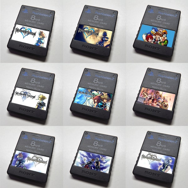 Custom Kingdom Hearts PlayStation 2 (PS2) Memory Card Stickers - You Pick!