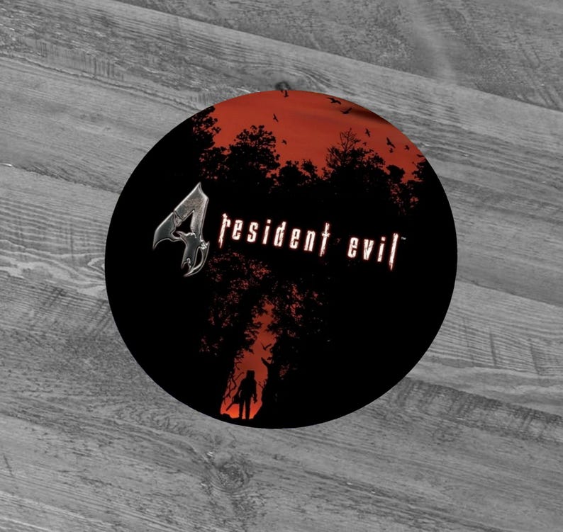 Anpassade Resident Evil och Dino Crisis 3 i runda skräckklistermärken - Lady Dimitrescu, Ada Wong, Utbrott, Revelations, By, Biohazard Resident Evil 4 PAL
