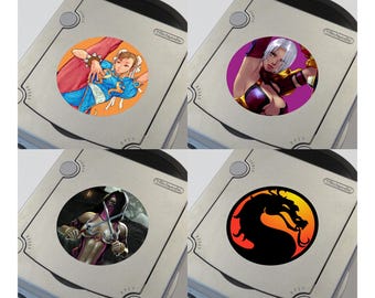 Custom Misc Fighting Games (Capcom vs. SNK 2 EO, SoulCalibur II, Mortal Kombat) Nintendo GameCube Console Jewel Stickers - You Pick!