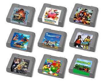 Custom Misc Nintendo (Star Fox, Kirby, F-Zero, Yoshi, Wave Race, Pilotwings) Nintendo 64 (N64) Memory Card Stickers - Catalog #1 - You Pick!