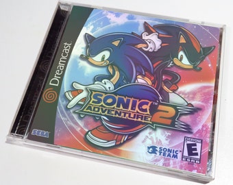 Sonic Adventure 2 - Custom SEGA Dreamcast Holographic Cover Art Insert / Sticker