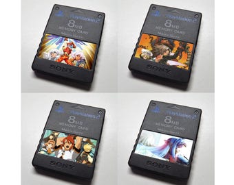 Custom Namco RPGs (.hack, .hack//G.U., Tales of Series, Xenosaga) PlayStation 2 (PS2) Memory Card Stickers