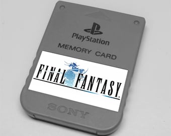 Custom Final Fantasy, Persona, and .hack Logo PlayStation Memory Card Stickers - You Pick!