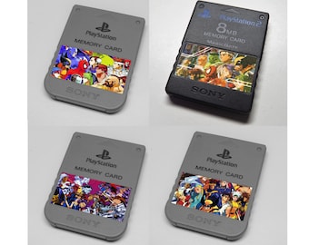 Custom Marvel Fighting Games (Marvel vs. Capcom, X-Men vs. Street Fighter, Marvel Super Heroes) PlayStation Memory Card Stickers - You Pick!