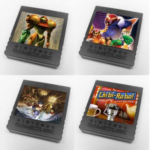 Custom Misc Nintendo (Metroid Prime, F-Zero, Fire Emblem, Chibi Robo, Doshin, Batallion) Nintendo GameCube Memory Card Stickers - Catalog #4