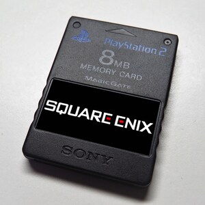 Custom Misc Square Enix (Parasite Eve, Bushido Blade, Einhander) PlayStation 1 (PS1) Memory Card Stickers - Catalog #2 - You Pick! Square Enix Logo