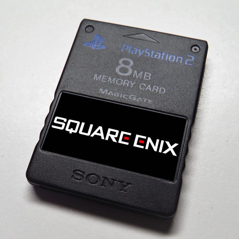 Custom Misc Square Enix (Parasite Eve, Bushido Blade, Einhander) PlayStation 1 (PS1) Memory Card Stickers - Catalog #2 - You Pick! Square Enix Logo