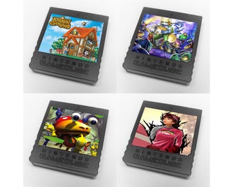 Custom Misc Nintendo (Animal Crossing, Star Fox, Pikmin, 1080 Avalanche) Nintendo GameCube Memory Card Stickers - Catalog #3 - You Pick!
