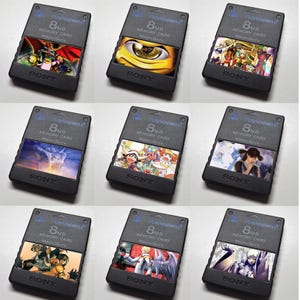 Custom Misc RPGs (Monster Rancher, Jade Cocoon, Tsuganai, Magna Carta) PlayStation 2 (PS2) Memory Card Stickers - Catalog #1 - You Pick!