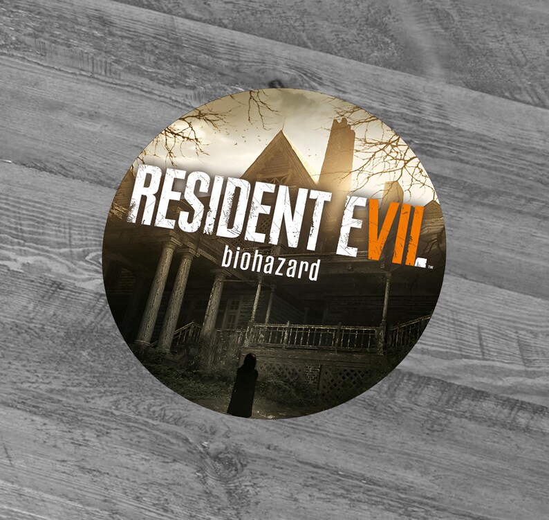 Anpassade Resident Evil och Dino Crisis 3 i runda skräckklistermärken - Lady Dimitrescu, Ada Wong, Utbrott, Revelations, By, Biohazard RE 7