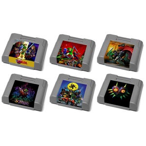 Custom The Legend of Zelda (Ocarina of Time, Majora&#39;s Mask) Nintendo 64 (N64) Memory Card Stickers - You Pick!