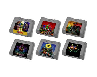 Custom The Legend of Zelda (Ocarina of Time, Majora's Mask) Nintendo 64 (N64) Memory Card and Rumble Pak Stickers