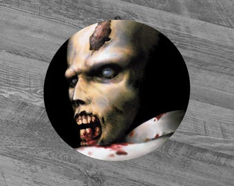 Custom Resident Evil and Dino Crisis 3in Circular Horror Stickers - Lady Dimitrescu, Ada Wong, Outbreak, Revelations, Village, Biohazard