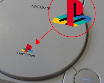 PlayStation Logo - Custom PlayStation 1 (PS1) Console Lid Stickers - You Pick!