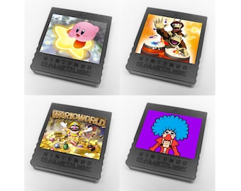 Custom Misc Nintendo (Kirby, Donkey Kong, Wario World, WarioWare) Nintendo GameCube Memory Card Stickers - Catalog #2 - You Pick!