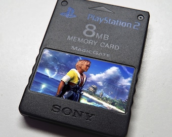 Custom Final Fantasy PlayStation 2 (PS2) Memory Card Stickers - You Pick!