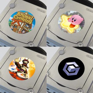 Custom Misc Nintendo (Animal Crossing, Kirby, Donkey Kong, Wario, F-Zero, Pikmin, and More!) GameCube Console Jewel Stickers - Catalog #2