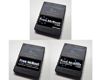 Custom Free McBoot PlayStation 2 (PS2) Memory Card Stickers - You Pick!