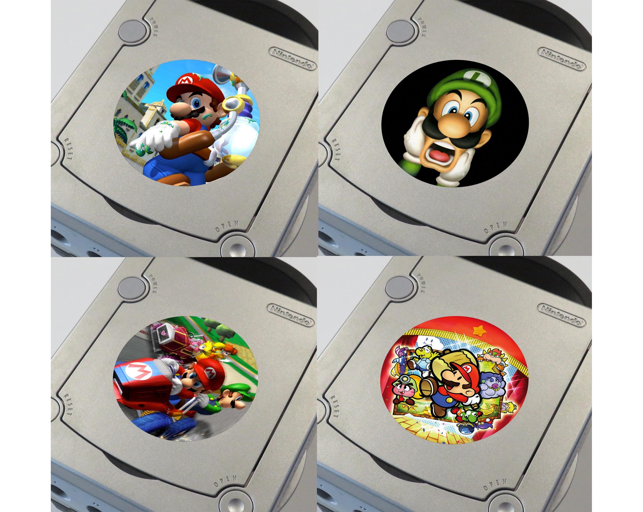 Gamecube Customization Sticker Custom Mario Sunshine, Mario Kart, Mario Party, Luigi's Mansion, Paper ...