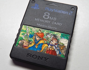 Custom Dragon Quest PlayStation Memory Card Stickers - You Pick!