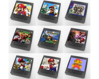 Custom Super Mario Sunshine, Mario Kart / Golf / Strikers Nintendo GameCube Memory Card Stickers - You Pick!
