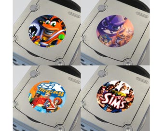 Custom Misc (Crash, Spyro, The Sims, Tomb Raider, Ty, Rayman) Nintendo GameCube Console Jewel Stickers