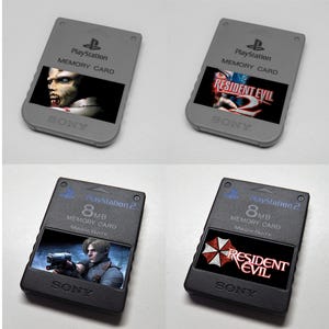 Stickers cartes mémoire PlayStation Resident Evil personnalisés - à vous de choisir !
