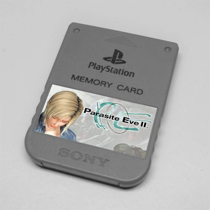 Custom Misc Square Enix (Parasite Eve, Bushido Blade, Einhander) PlayStation 1 (PS1) Memory Card Stickers - Catalog #2 - You Pick! Parasite Eve II