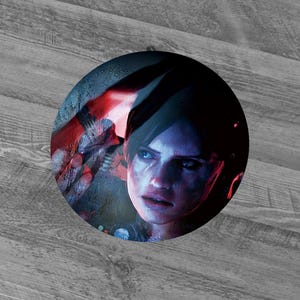 Anpassade Resident Evil och Dino Crisis 3 i runda skräckklistermärken - Lady Dimitrescu, Ada Wong, Utbrott, Revelations, By, Biohazard Revelations