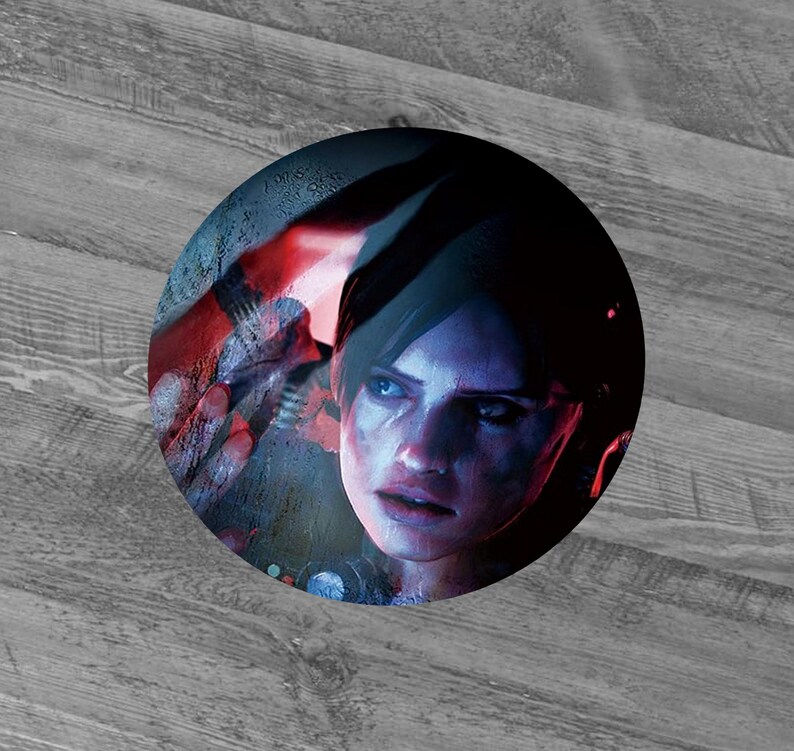 Anpassade Resident Evil och Dino Crisis 3 i runda skräckklistermärken - Lady Dimitrescu, Ada Wong, Utbrott, Revelations, By, Biohazard Revelations