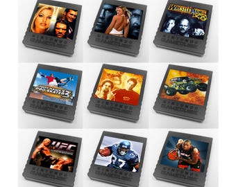 Custom Misc Sports (WWE, Tony Hawk's Pro Skater, Undergound, Monster Jam, Madden NFL, NBA) Nintendo GameCube Memory Card Stickers