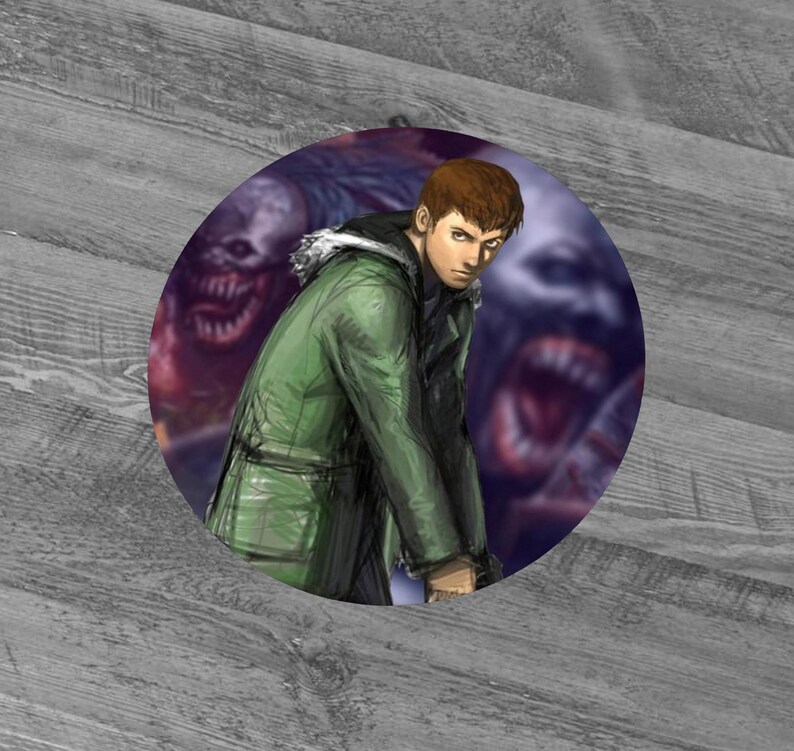 Anpassade Resident Evil och Dino Crisis 3 i runda skräckklistermärken - Lady Dimitrescu, Ada Wong, Utbrott, Revelations, By, Biohazard Survivor