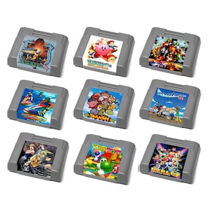 Custom Nintendo (Super Smash Bros., Star Fox, Kirby, F-Zero, Yoshi, Wave Race, Pilotwings) Nintendo 64 (N64) Memory Card Stickers - You Pick