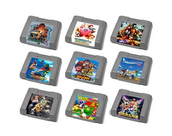 Custom Nintendo (Super Smash Bros., Star Fox, Kirby, F-Zero, Yoshi, Wave Race, Pilotwings) Nintendo 64 (N64) Memory Card Stickers - You Pick